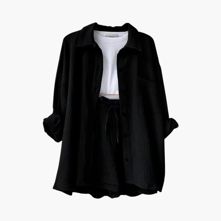 Zweiteiliges Set mit Shorts für Damen - lässiger Sommerlook