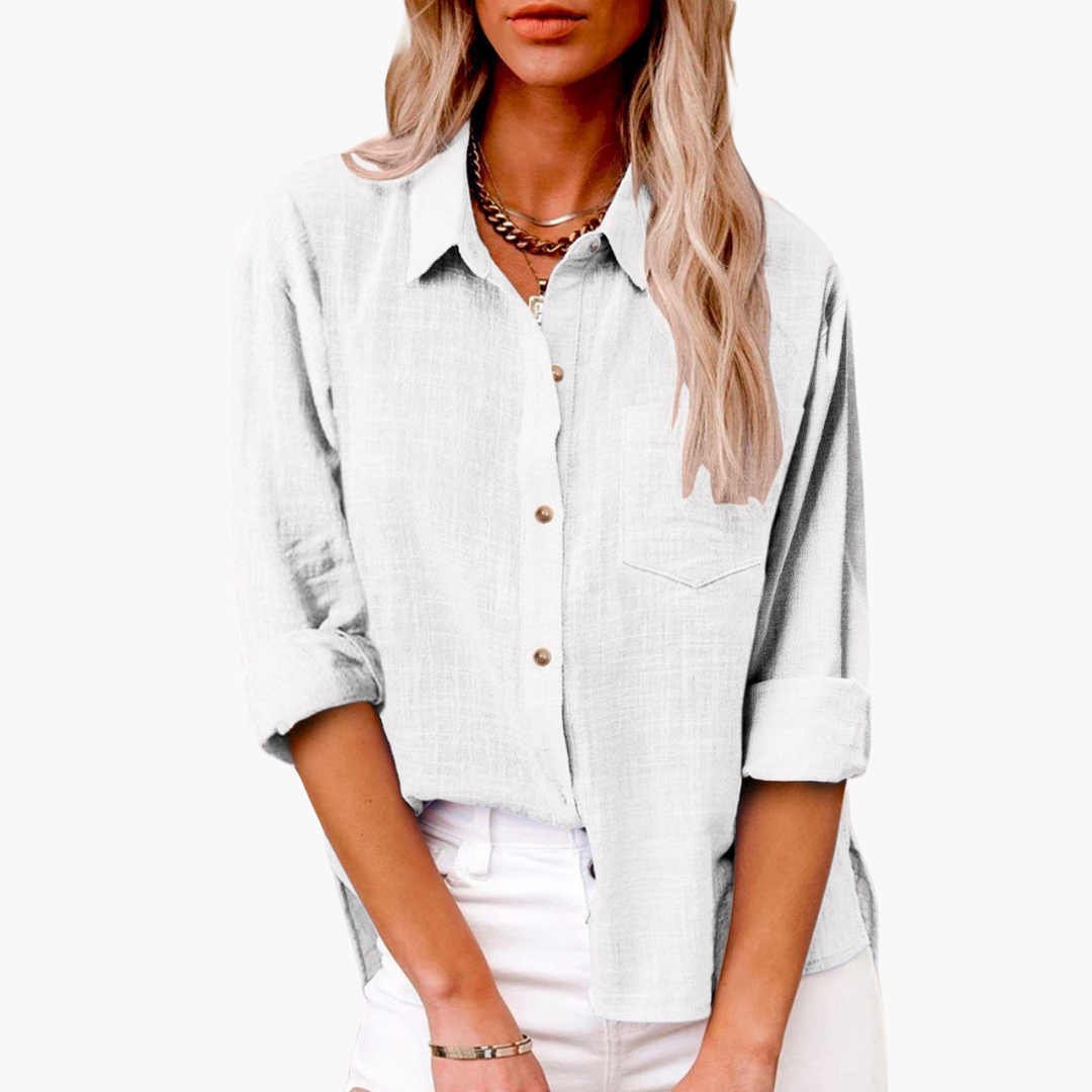 Kurzarm Bluse mit Knopfleiste für Damen – Sommer Look