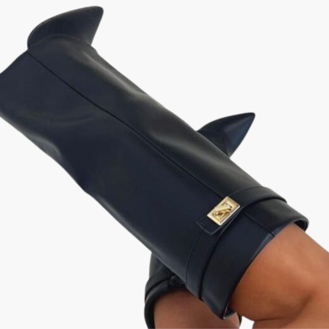 Kniehohe Damenstiefel mit Schnalle - Elegante Stiefel