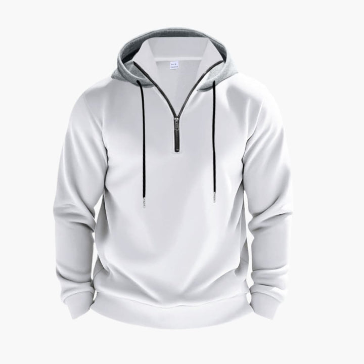 Herren Hoodie mit Reißverschluss und Kordelzugkapuze