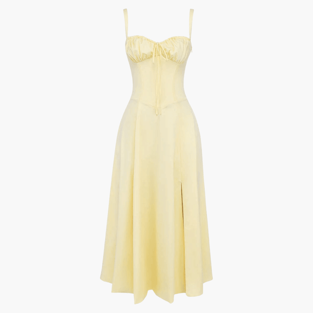 Elegantes trägerloses Kleid mit Blumenmuster für Frauen - SchmiedeMode