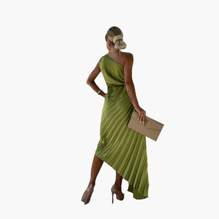 Romantisches Midikleid für Damen – 3D Blumenapplikationen