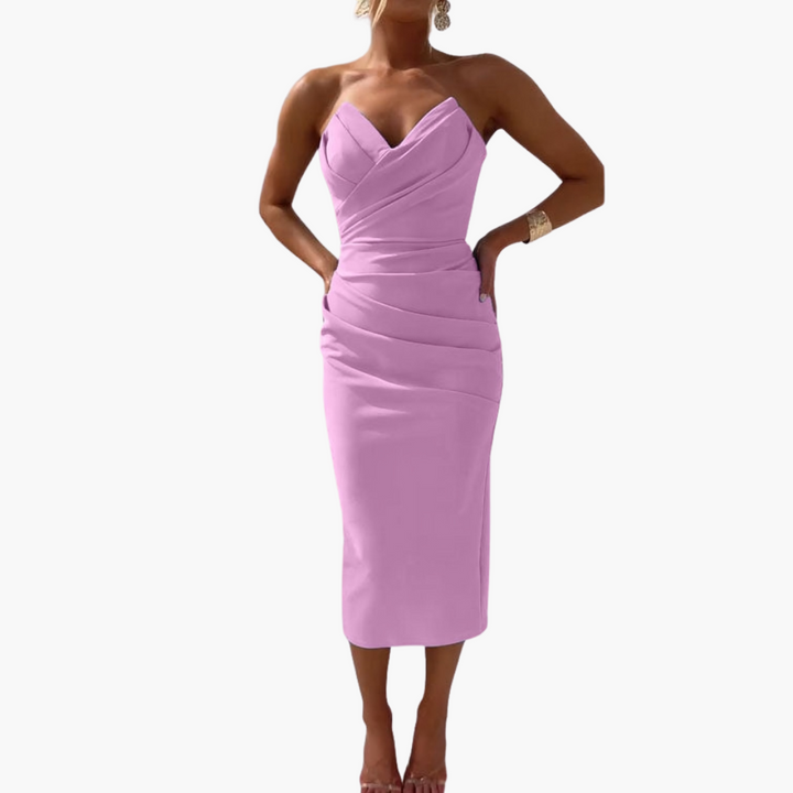 Elegantes trägerloses Kleid für Frauen - figurbetont und stilvoll