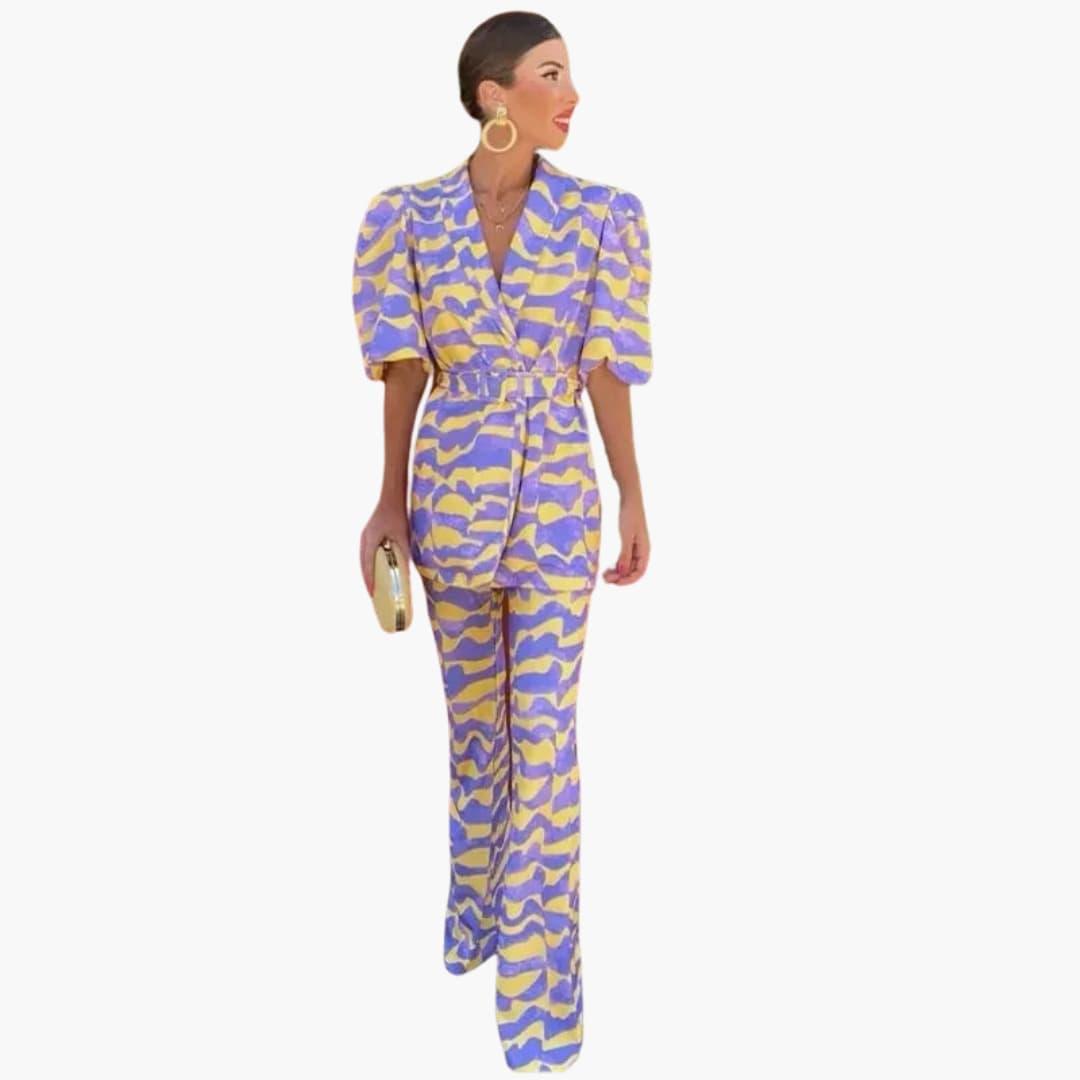 2-teiliges Damen-Set - Elegantes Freizeit-Outfit aus weichem Stoff - SchmiedeMode