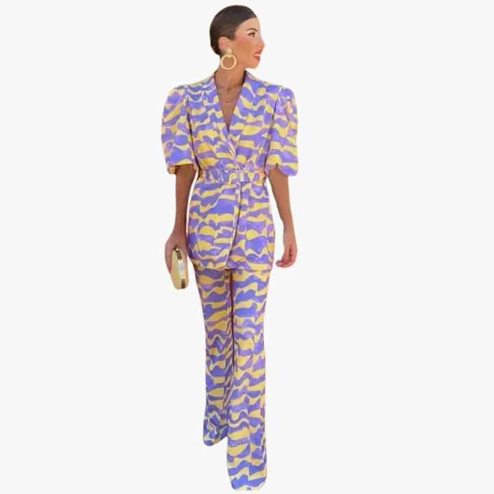 2-teiliges Damen-Set - Elegantes Freizeit-Outfit aus weichem Stoff - SchmiedeMode