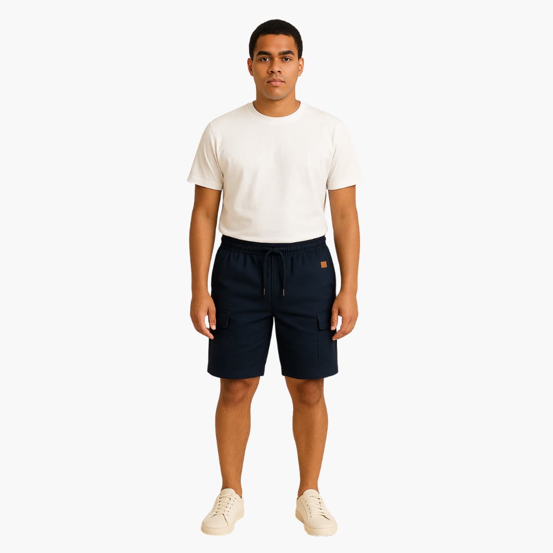 Herren Cargo Shorts mit Kordelzug und Seitentaschen