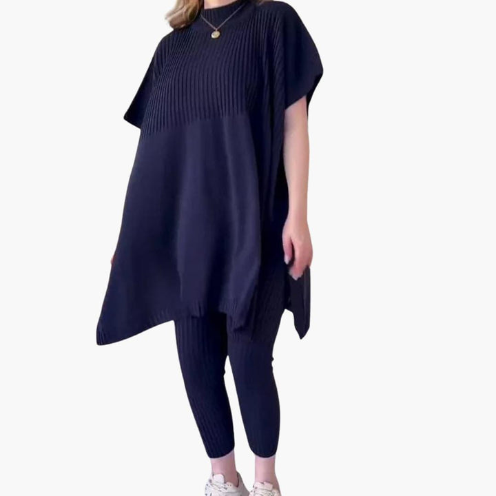 Elegantes, weiches Strick-Zweiteiler-Set für Damen - SchmiedeMode