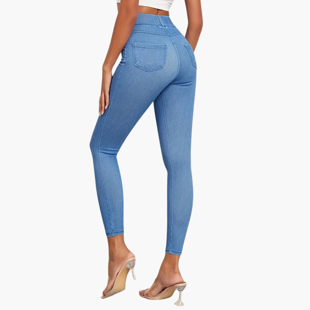 Damen Jeggings mit hohem Bund und schmalem Bein