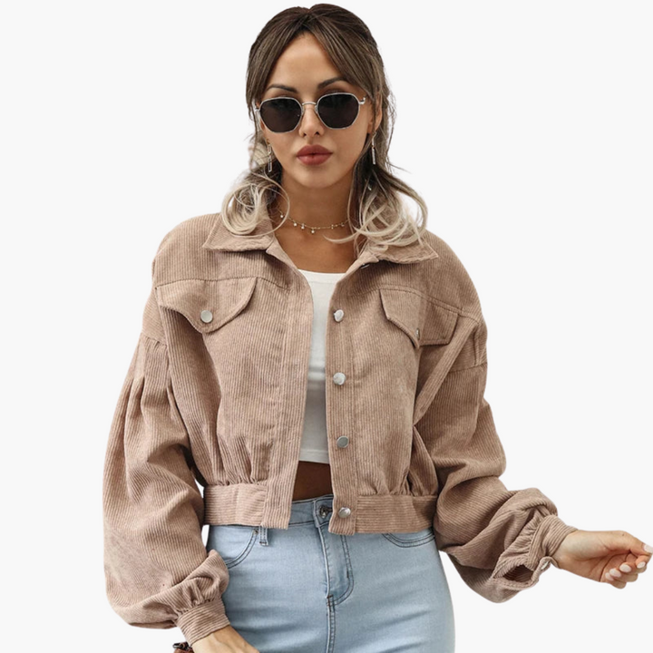 Damen Kurzjacke mit Knopfverschluss