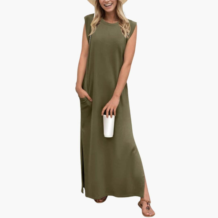 Elegantes knitterfreies Maxi-Kleid für Damen - SchmiedeMode