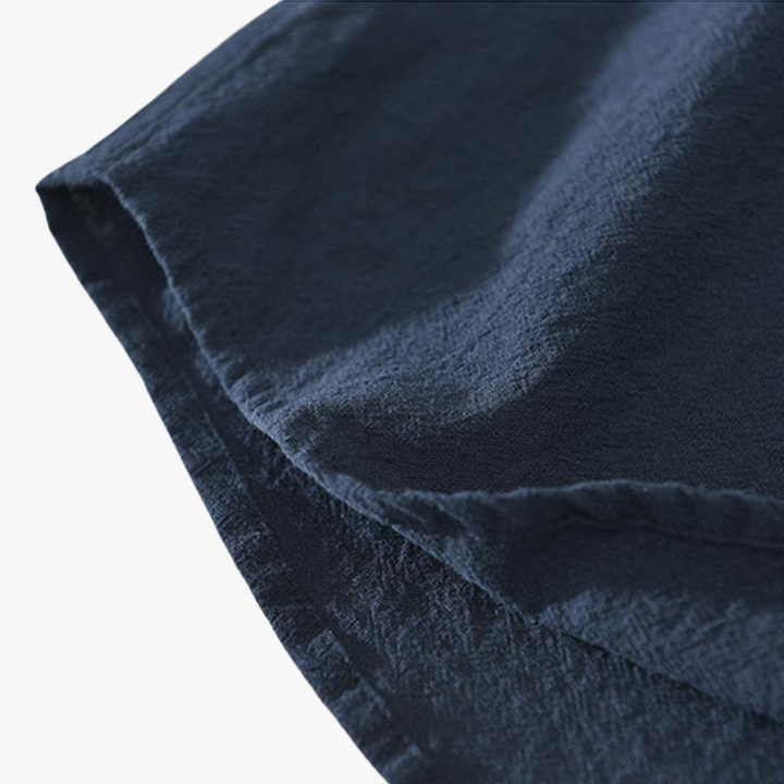 Leichtes Kurzarm-Hemd Herren - mit Stehkragen, sommerlich