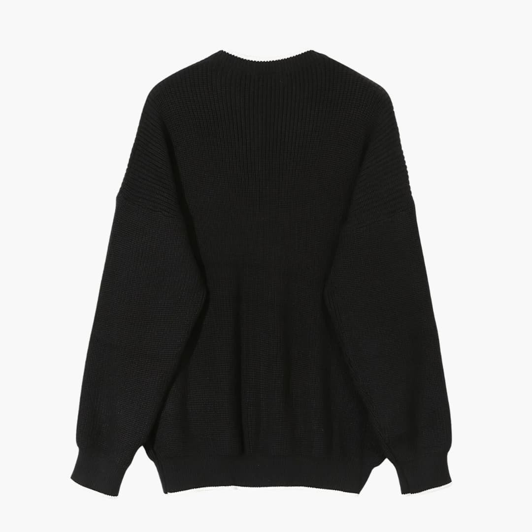 Herren Strickpullover mit Streifen Halbzip und langen Ärmeln