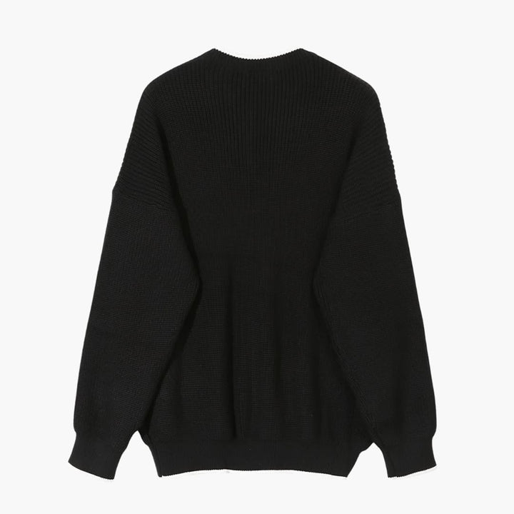 Herren Strickpullover mit Streifen Halbzip und langen Ärmeln