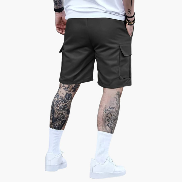 Herren Sommer Cargo Shorts mit Taschen und Kordelzugbund