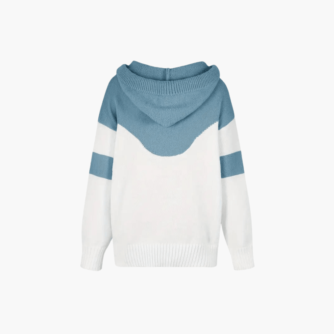 Gemütlicher Colorblock-Hoodie für Damen - SchmiedeMode