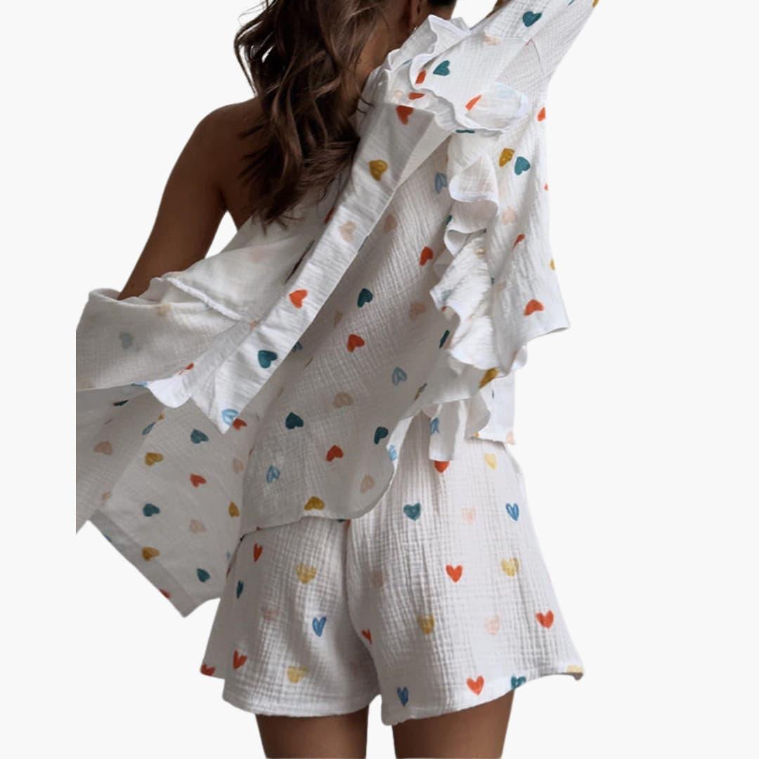 Trendiger Baumwoll-Zweiteiler für Damen - SchmiedeMode