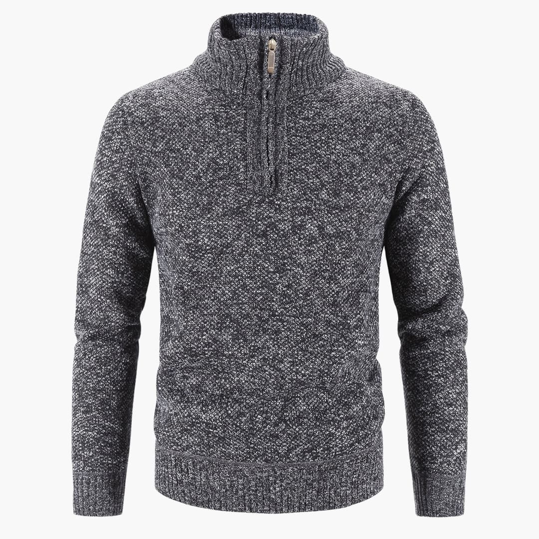 Herren Pullover mit halbem Reißverschluss
