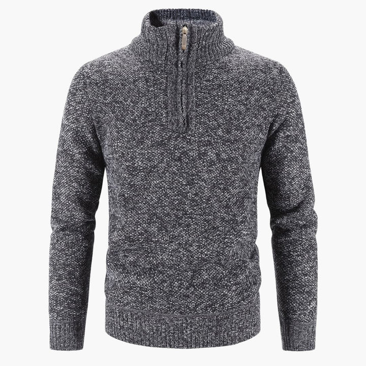 Herren Pullover mit halbem Reißverschluss