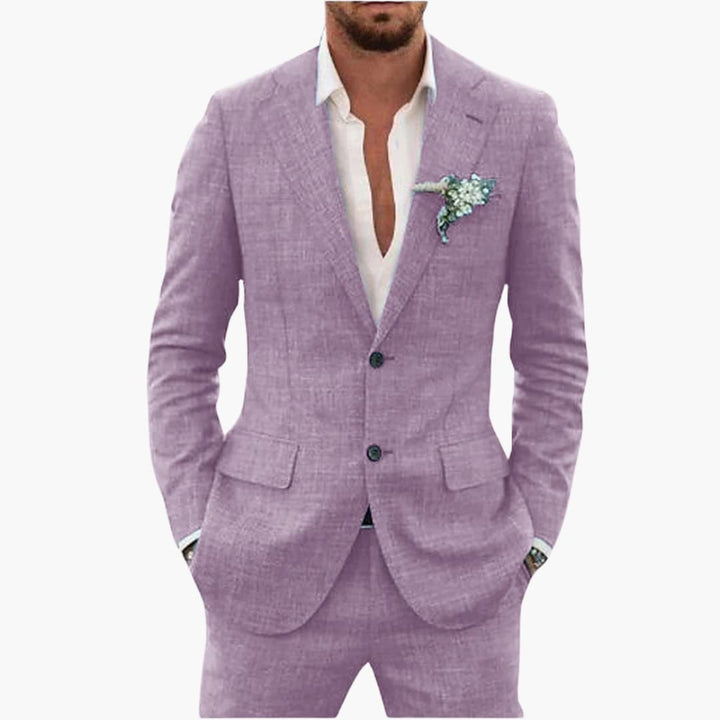 Herren Sommeranzug mit Revers und tailliertem Schnitt