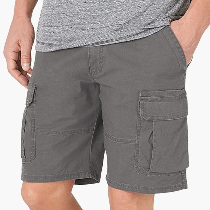 Herren Sommer Cargoshorts mit Klappentaschen und Reißverschluss