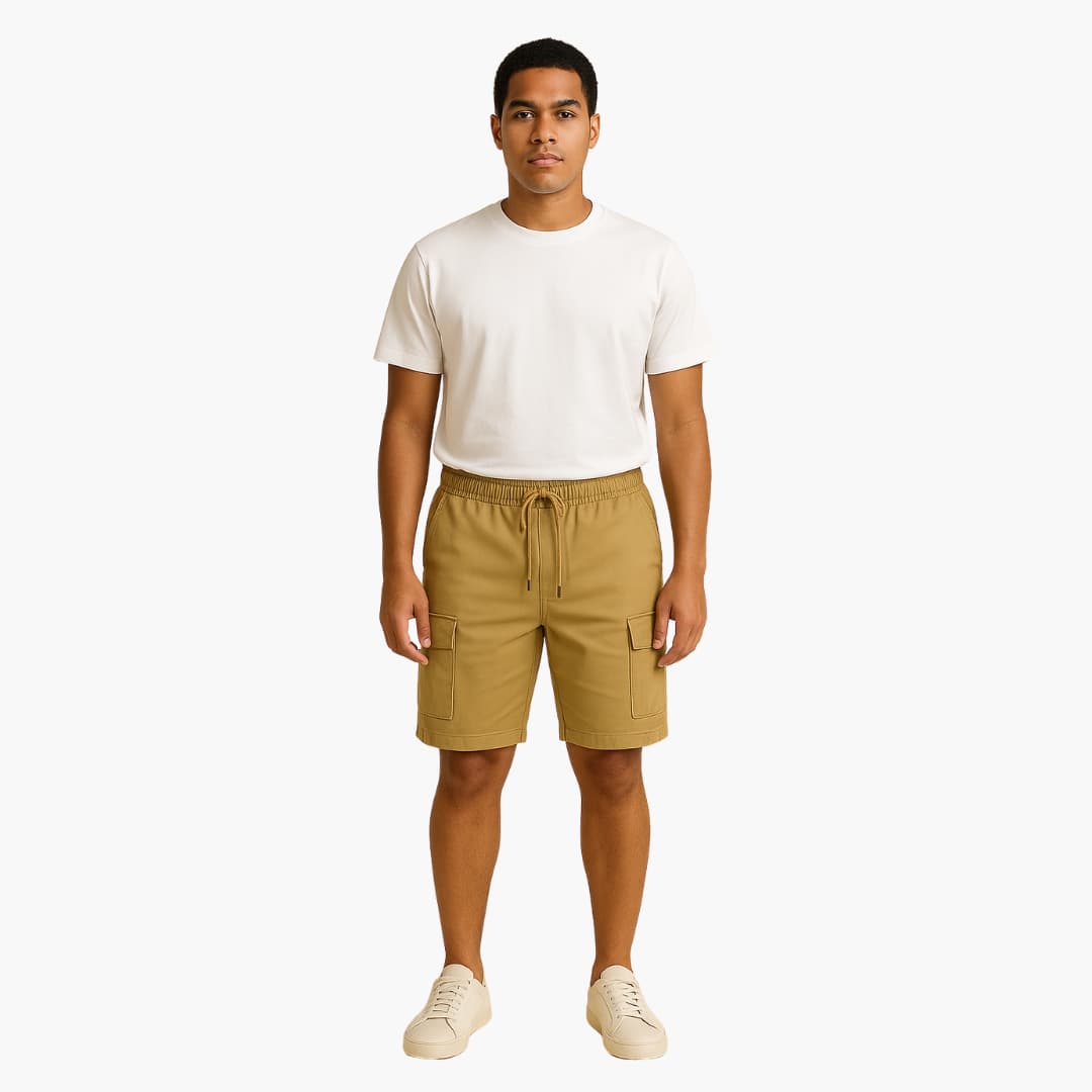 Herren Cargo Shorts mit Kordelzug und Seitentaschen