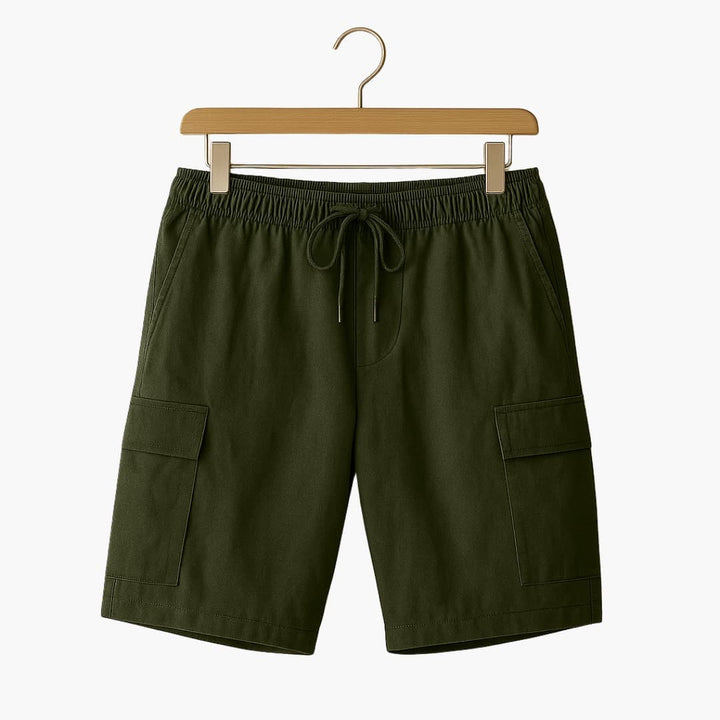 Herren Leinen Sommer Shorts mit Cargo- und Seitentaschen