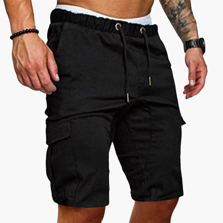Herren Cargo Shorts mit Kordelzug und Seitentaschen