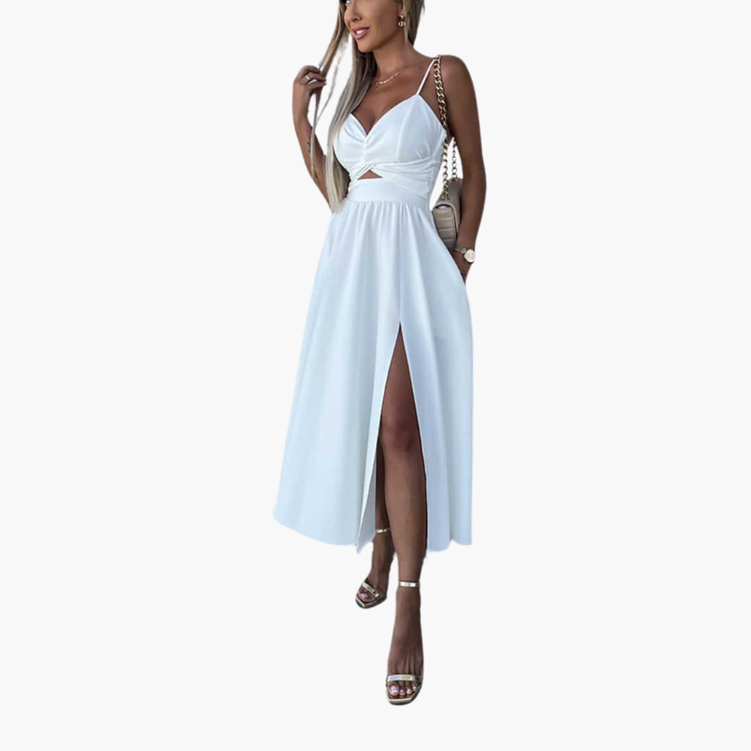 Elegantes Midikleid für Damen – Sommerkleid mit Trägern