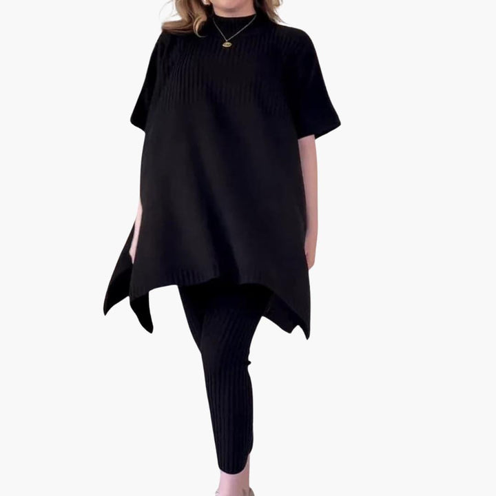 Elegantes, weiches Strick-Zweiteiler-Set für Damen - SchmiedeMode