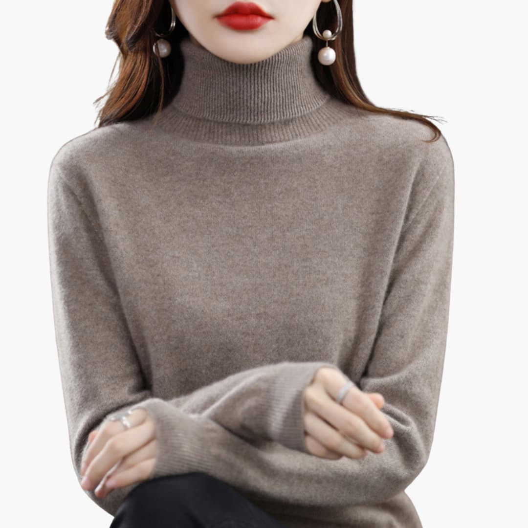 Rollkragen Strickpullover für Damen