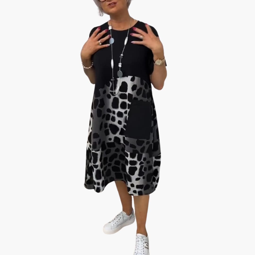 Sommerkleid Damen - Lockeres Freizeitkleid mit Musterprint