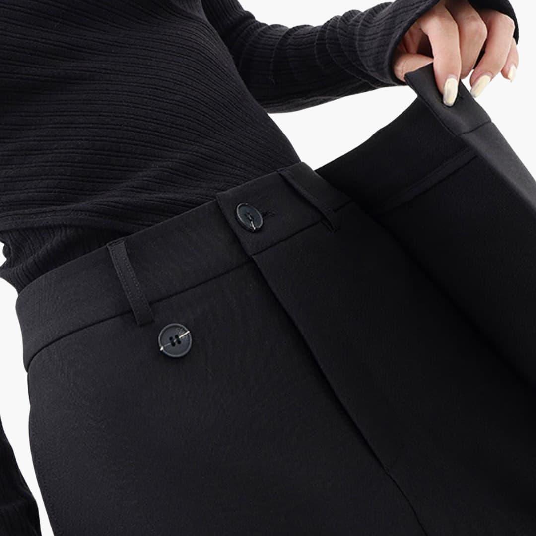 Asymmetrische Hosen mit schmaler Passform für Damen - SchmiedeMode