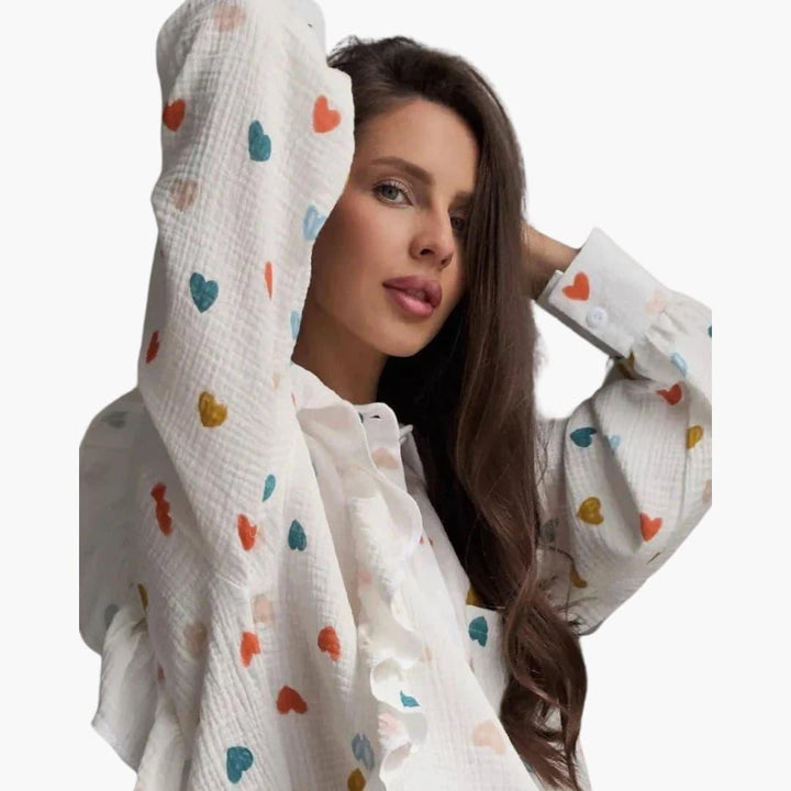 Trendiger Baumwoll-Zweiteiler für Damen - SchmiedeMode