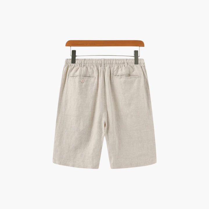 Herren Leinen Shorts mit Kordelzug und Seitentaschen