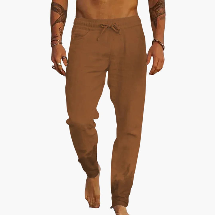 Herren Sommerhose mit Tunnelzug und seitlichen Taschen