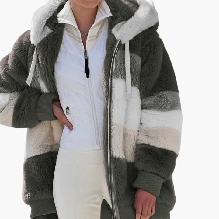 Damen jacke mit Kapuze und Reißverschluss