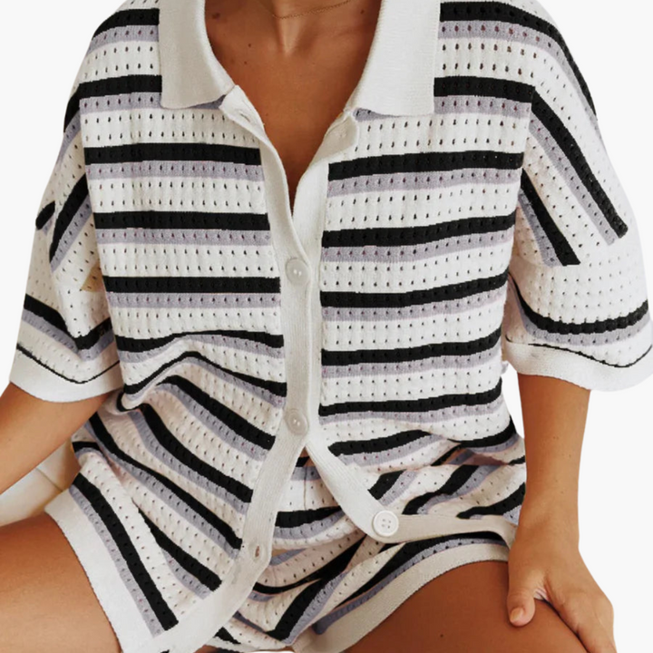 Crochet 2-Piece Set für Frauen - Stylish Sommer-Outfit