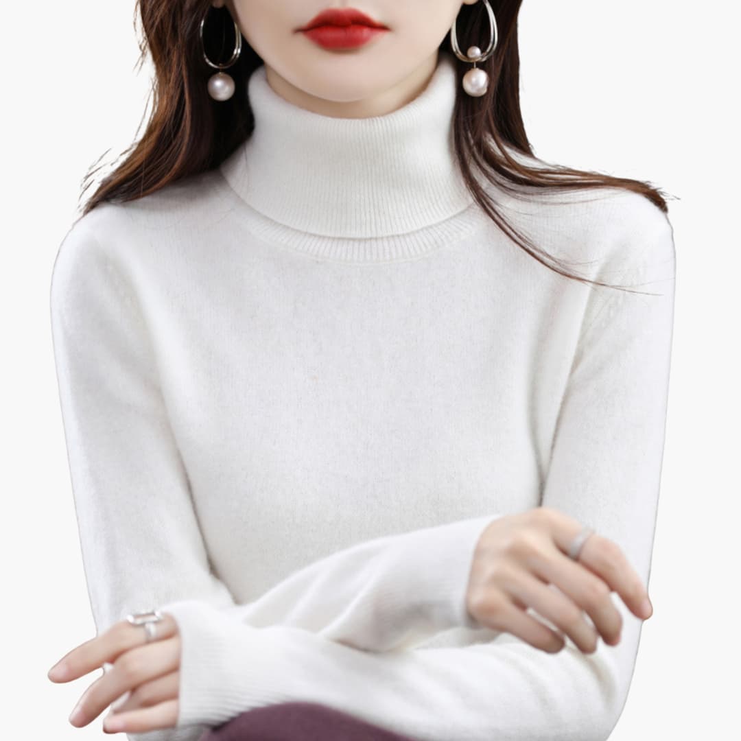 Rollkragen Strickpullover für Damen