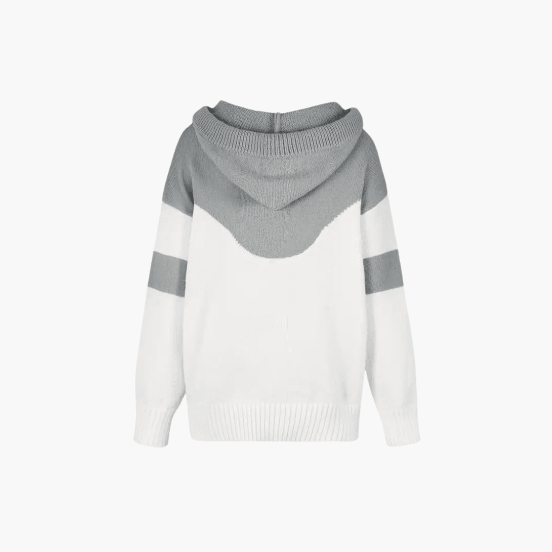 Gemütlicher Colorblock-Hoodie für Damen - SchmiedeMode