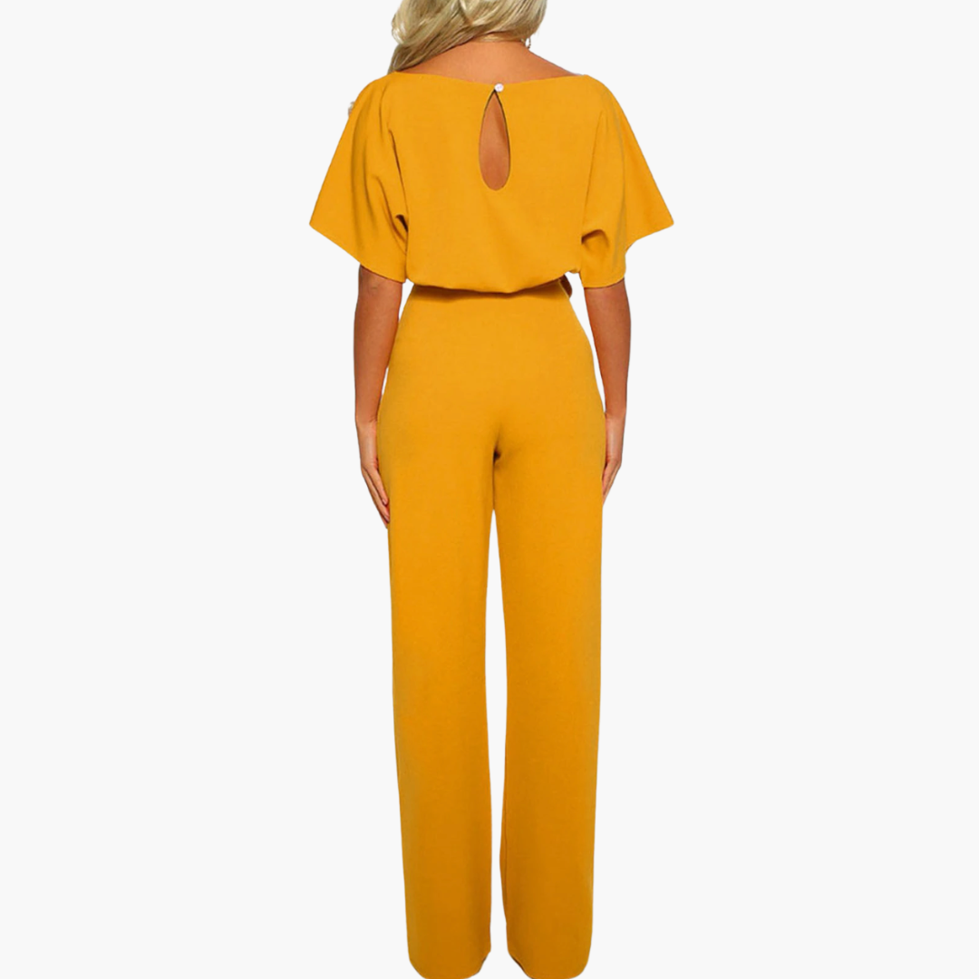 Jumpsuit für Damen - Elegant mit Gürtel & weitem Bein