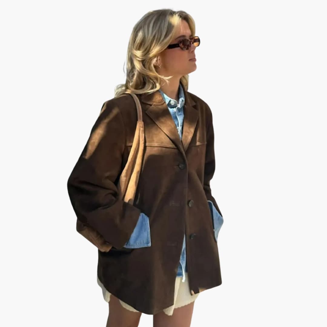 Damen Blazer mit Knopfverschluss und Seitentaschen