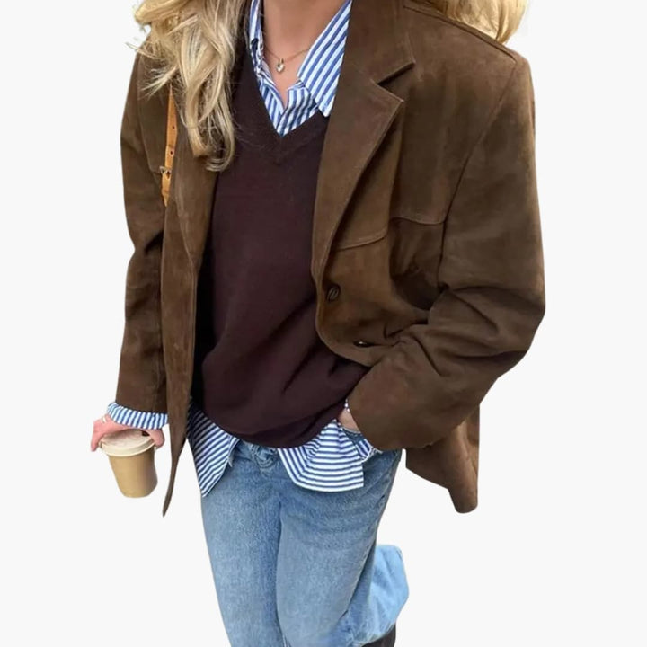 Damen Blazer mit Knopfverschluss und Seitentaschen