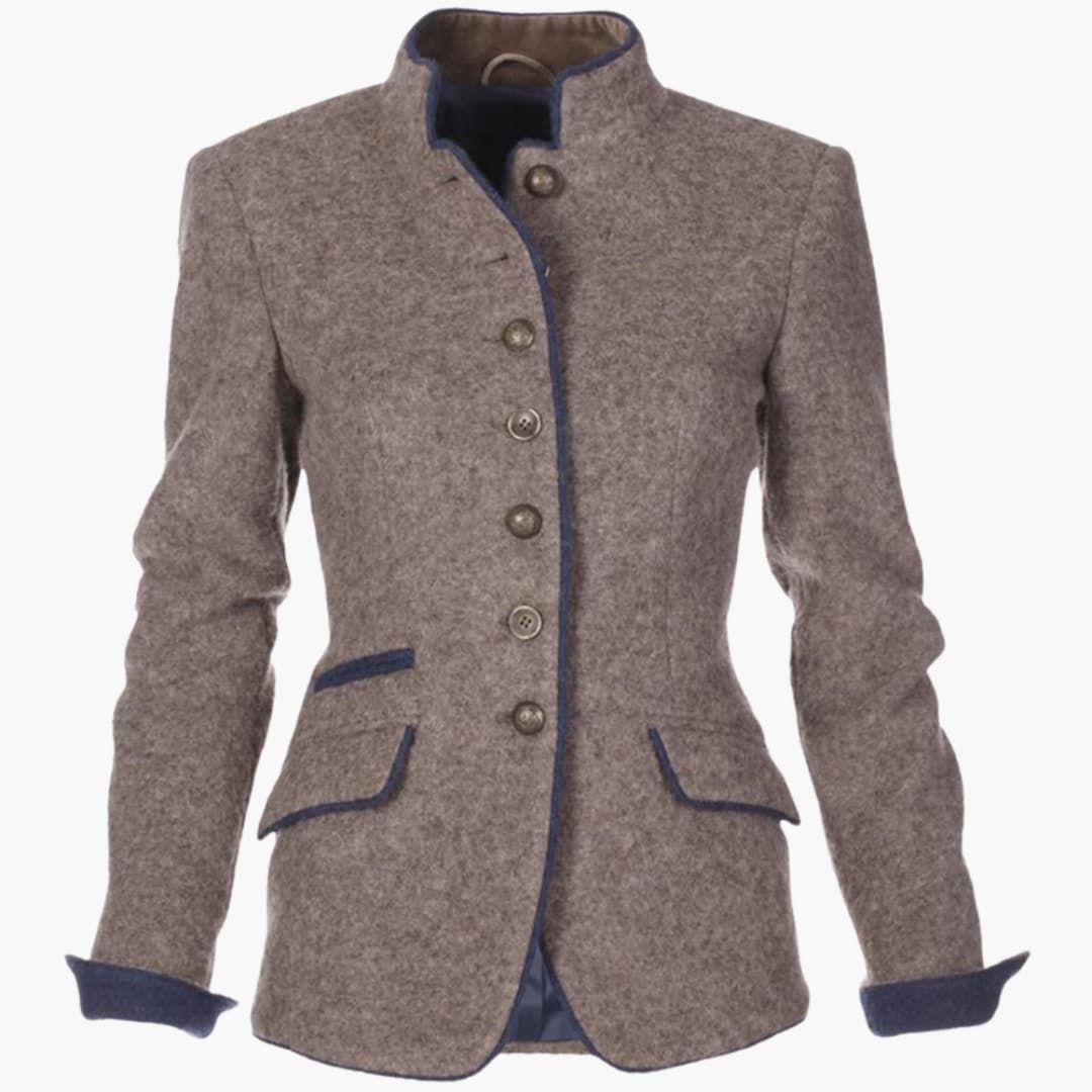 Damen Blazer mit Reverskragen und Frontknöpfen