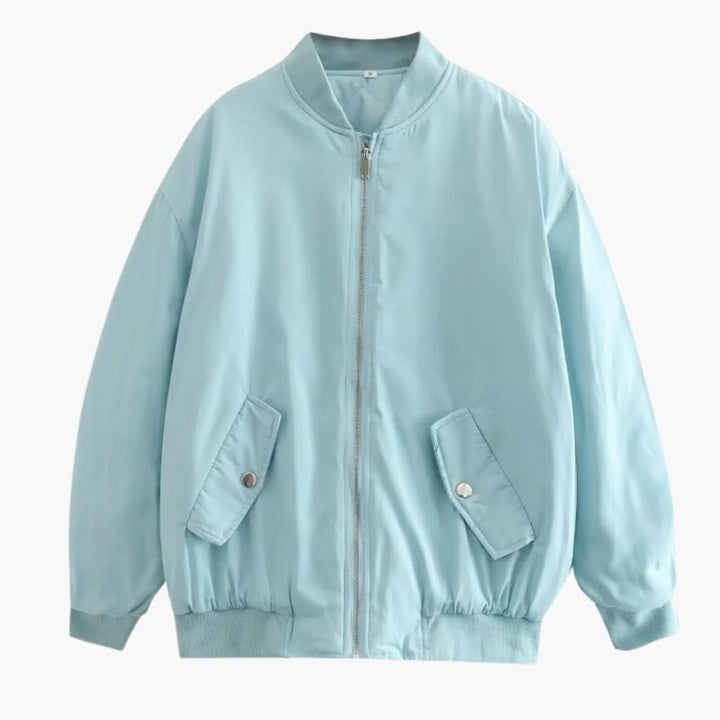 Damen Bomberjacke mit Reißverschluss und Fronttaschen