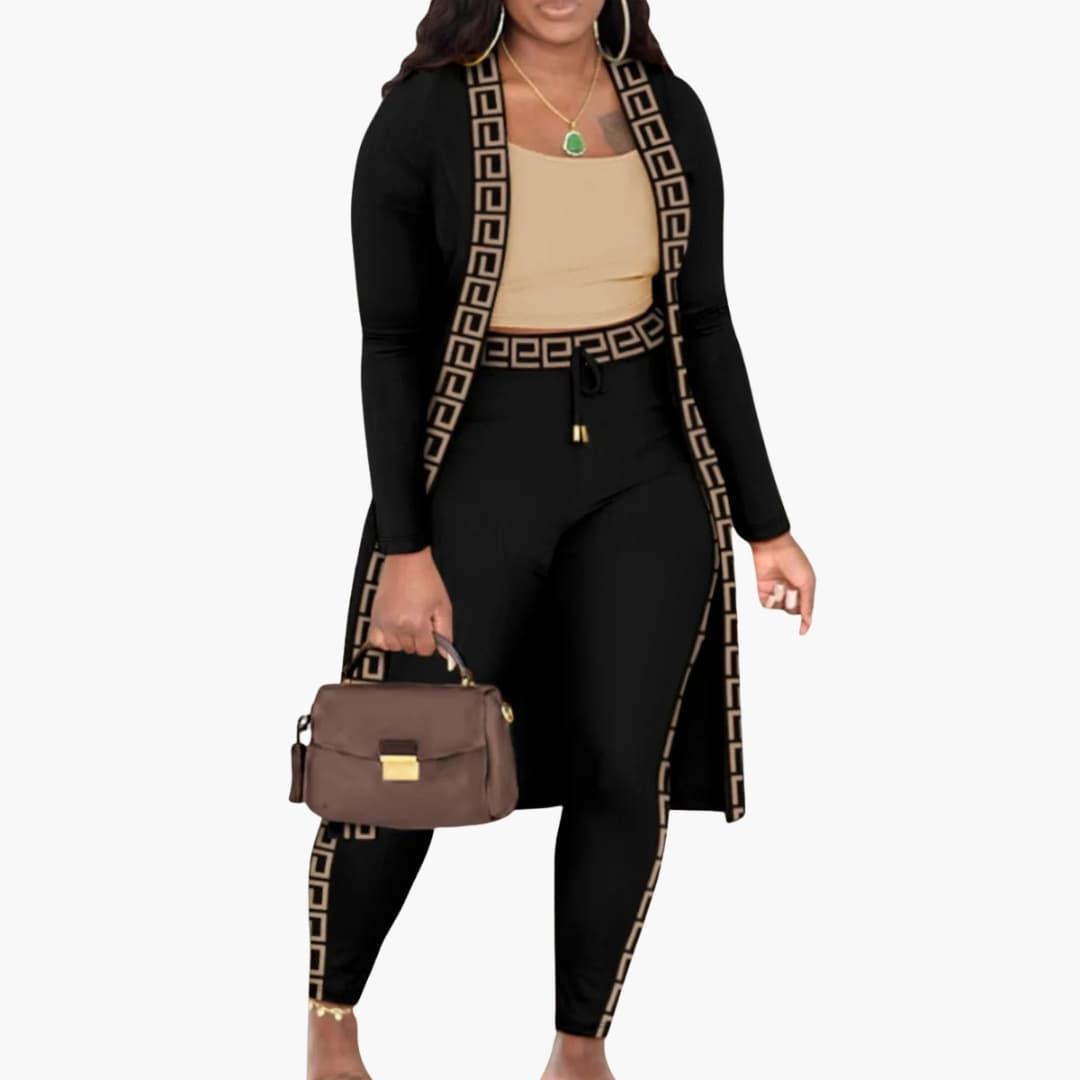 Damen Dreiteiler Outfit mit Top