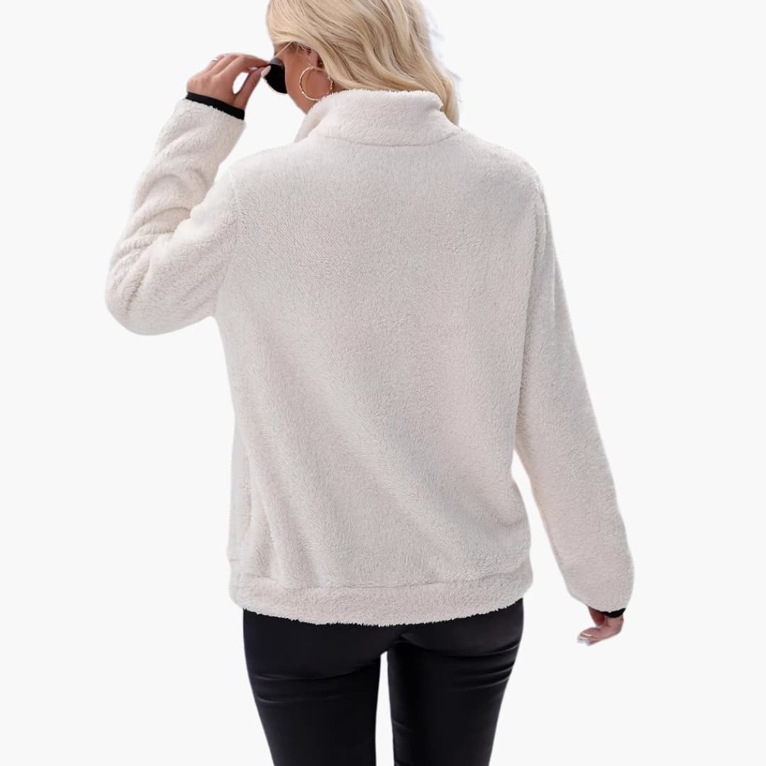 Damen Fleecepullover mit Halbzipp