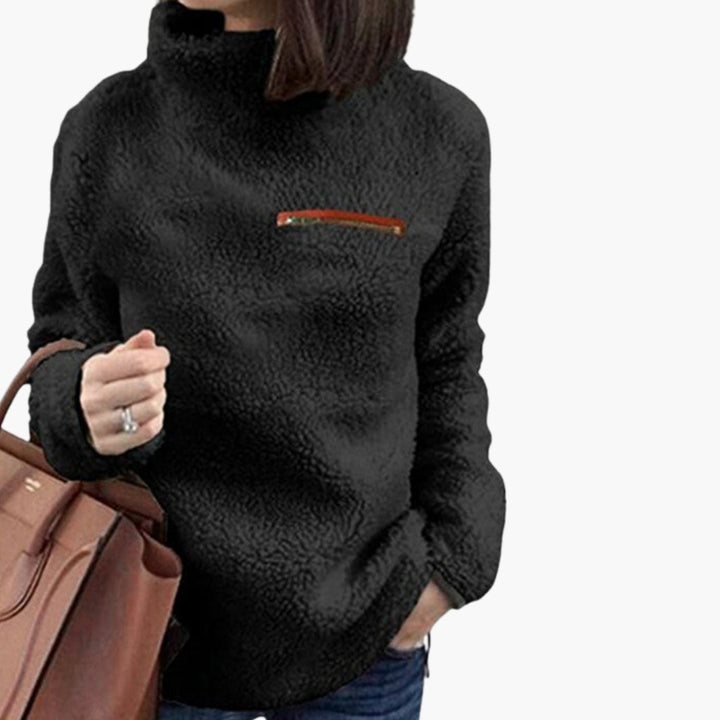 Damen Fleecepullover mit hohem Kragen