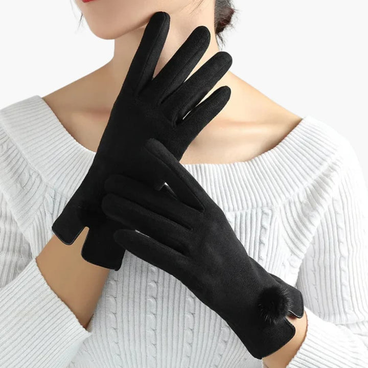 Damen Handschuhe mit Innenfutter und elastischen Bündchen