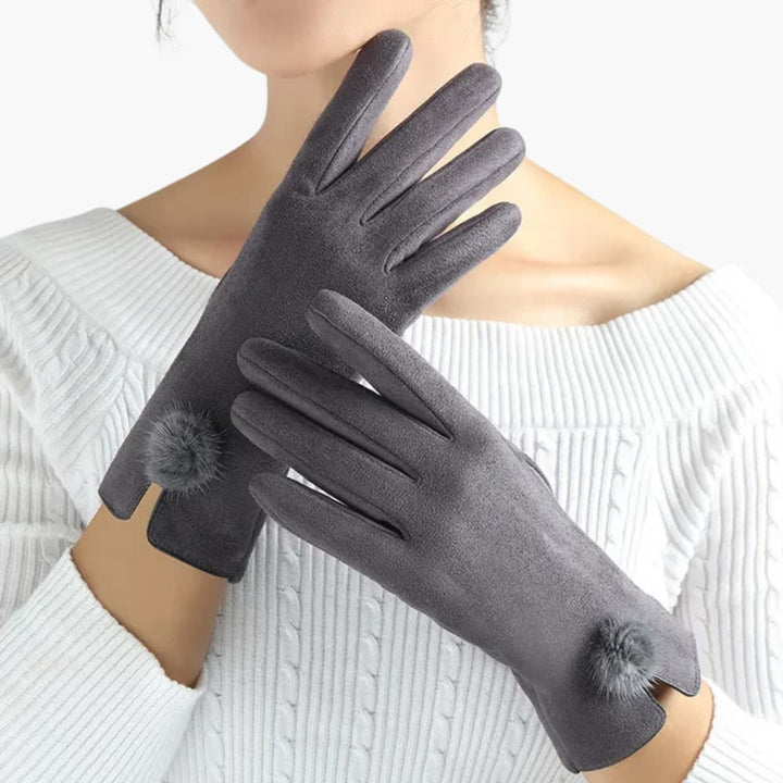 Damen Handschuhe mit Innenfutter und elastischen Bündchen