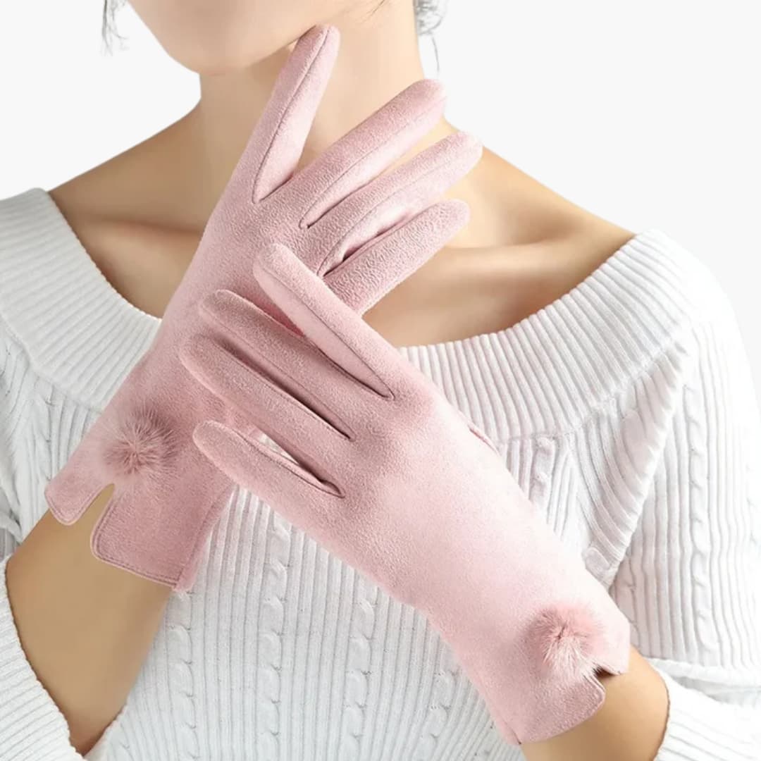 Damen Handschuhe mit Innenfutter und elastischen Bündchen